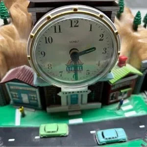 『レア』LIONEL TRAINS 100th ALARM CLOCK Lionel 100th Anniversary Train Station Animated Alarm Clock
